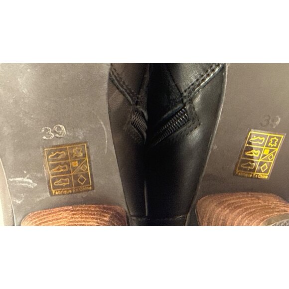 L'Artiste by Spring Step Women's Belgard Black Leather Ankle Bootie Size 39 - Picture 10 of 11